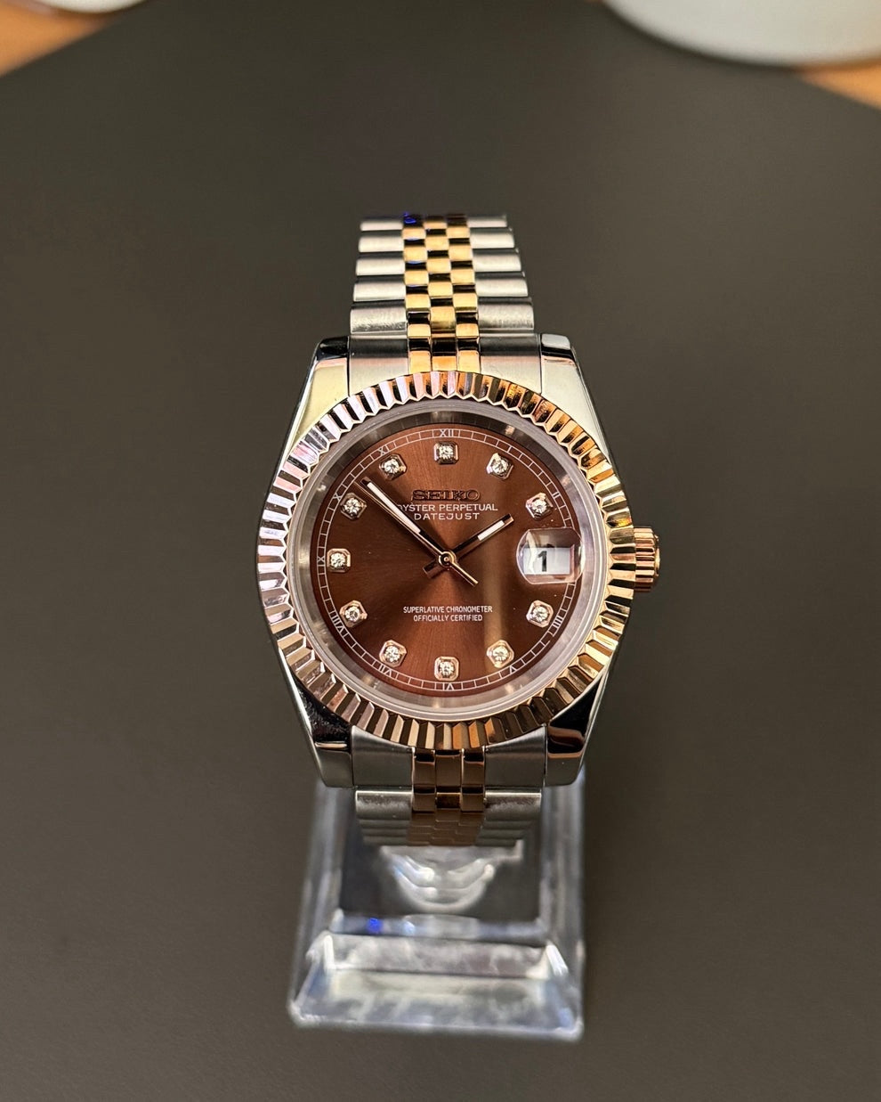 DATEJUST MOD ( CHOCOLATE TWO TONE )