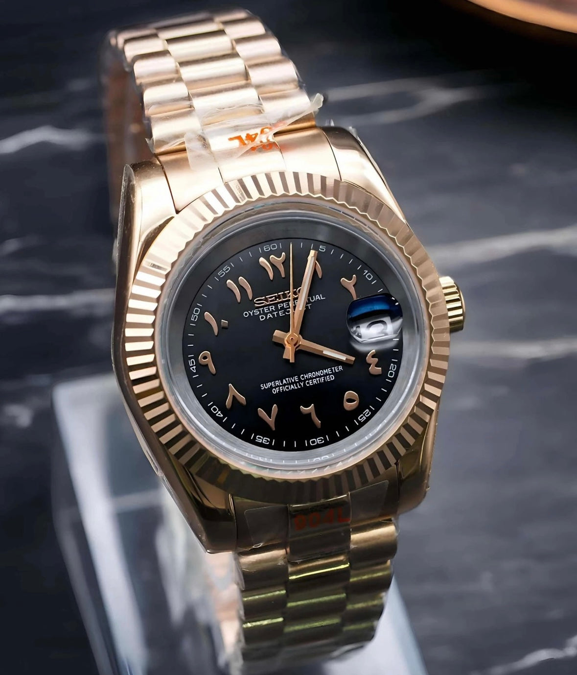 DATEJUST MOD (Arabic Black Rose Gold)