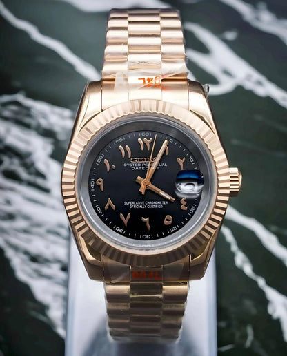 DATEJUST MOD (Arabic Black Rose Gold)