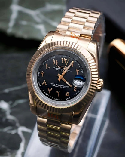 DATEJUST MOD (Arabic Black Rose Gold)
