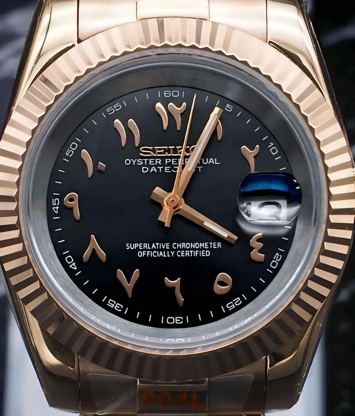 DATEJUST MOD (Arabic Black Rose Gold)
