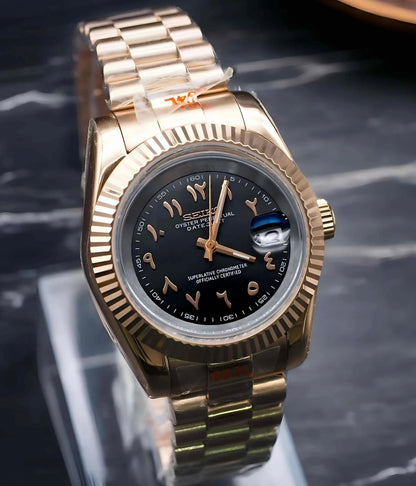 DATEJUST MOD (Arabic Black Rose Gold)